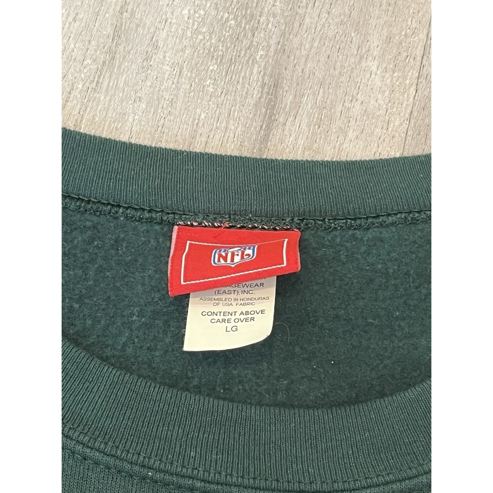 Men's VTG NFL Packers Embroidered Green Crewneck Sweater L - Picture 3 of 7